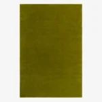 Hand Tufted Olive Green Wool Rug – Solid Minimalist Carpet for Living Room & Bedroom