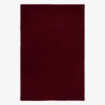 Hand Tufted Solid Maroon Wool Rug – Minimalist Area Carpet for Modern Interiors