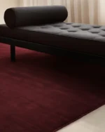 Hand Tufted Solid Maroon Wool Rug โ Minimalist Area Carpet for Modern Interiors - Image 3