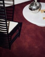 Hand Tufted Solid Maroon Wool Rug โ Minimalist Area Carpet for Modern Interiors - Image 4