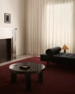 Hand Tufted Solid Maroon Wool Rug โ Minimalist Area Carpet for Modern Interiors - Image 5