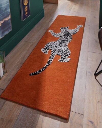Modern animal print area rug for living room home decor