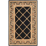 Black Classical Hand Knotted Wool Rug
