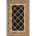 Black Classical Hand Knotted Wool Rug