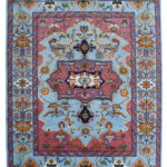 Hand Knotted Artistic Heriz Wool Rug