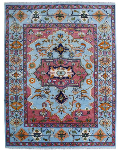 Hand Knotted Artistic Heriz Wool Rug