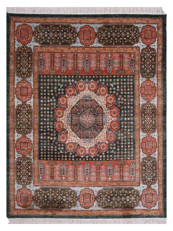 Hand Knotted Tribal Bokhara Wool Carpet