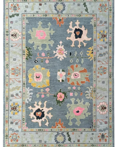 Pastel Floral Oriental Rug – Hand Knotted