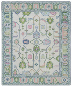 hand knotted boho rug