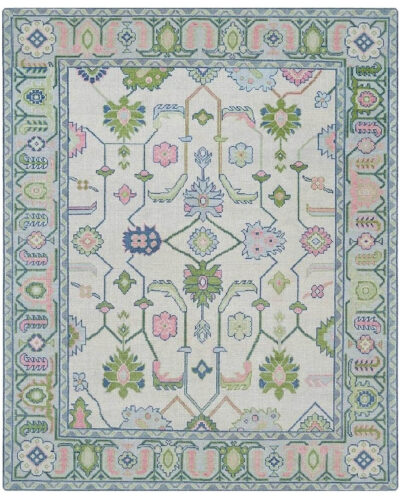 hand knotted boho rug