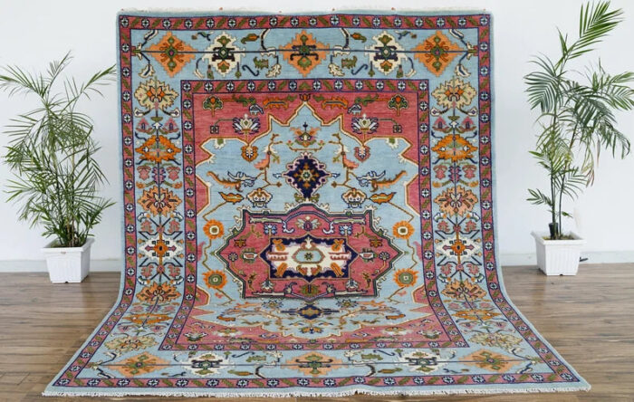 Hand Knotted Artistic Heriz Wool Rug Hand Knotted Artistic Heriz Wool Rug