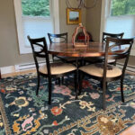 Deep Blue Artistic Hand Knotted Wool Rug