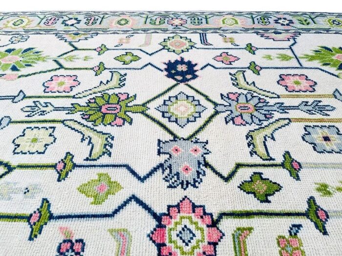 hand knotted boho rug