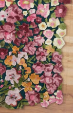 Irregular Floral Area Rug