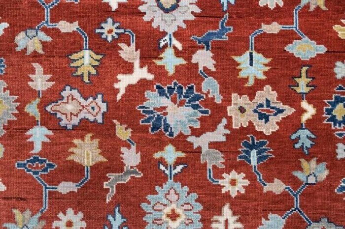 Rust Red Tribal Hand Knotted Wool Rug Rust Red Tribal Hand Knotted Wool Rug