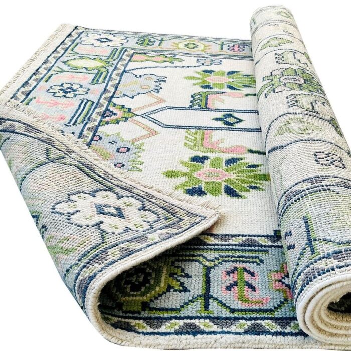hand knotted boho rug