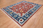 Rust Red Tribal Hand Knotted Wool Rug