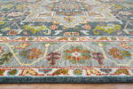 Vintage Blue Heriz Hand Knotted Wool Rug