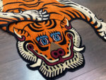 Tiger Shaped Rug in Bright Orange – Tibetan Style Hand Tufted Carpet - Image 4