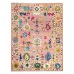 Pastel Pink Oriental Hand Knotted Rug