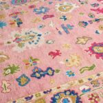 Pastel Pink Oriental Hand Knotted Rug