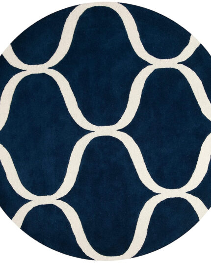Pastel Floral Pink Oriental Round Rug – Hand Tufted Carpet