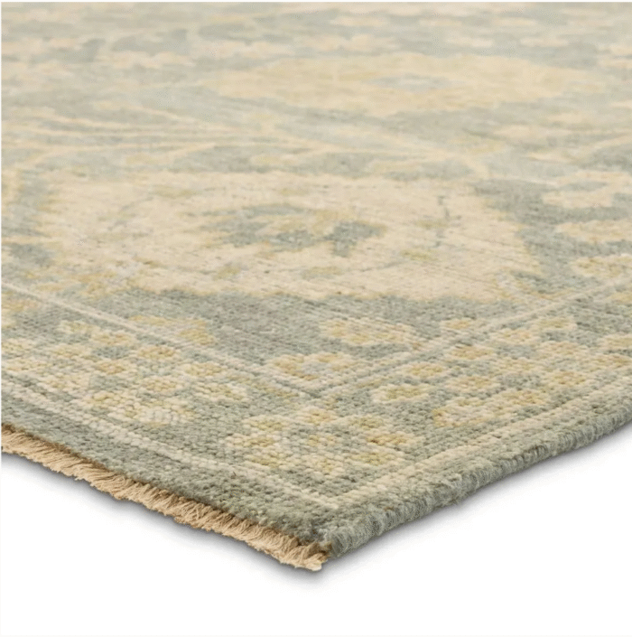 Screenshot 2025-10-05 100557 Olive Green Floral Hand Knotted Oriental Rug – 13x17 ft Custom Wool Carpet - Image 3