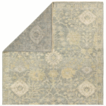 Olive Green Floral Hand Knotted Oriental Rug – 13x17 ft Custom Wool Carpet - Image 5