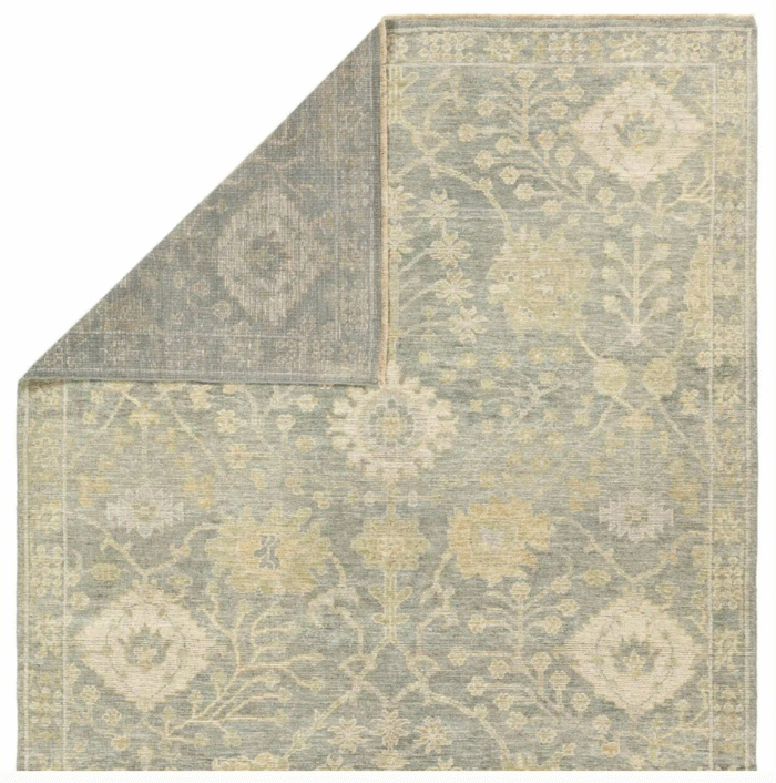 Screenshot 2025-10-05 100626 Olive Green Floral Hand Knotted Oriental Rug – 13x17 ft Custom Wool Carpet - Image 5