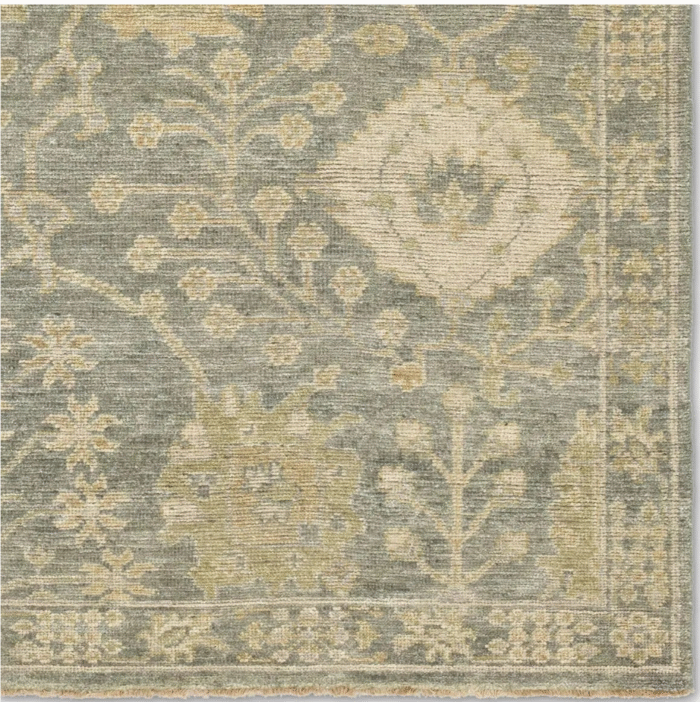 Screenshot 2025-10-05 100639 Olive Green Floral Hand Knotted Oriental Rug – 13x17 ft Custom Wool Carpet - Image 2