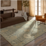 Olive Green Floral Hand Knotted Oriental Rug – 13x17 ft Custom Wool Carpet - Image 6