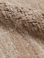 Soft texture hand knotted wool rug close view