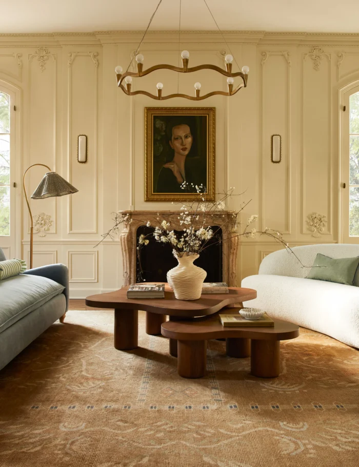 Geometric hand knotted tribal area rug