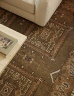 Traditional hand knotted rug inspired by tribal craftsmanship