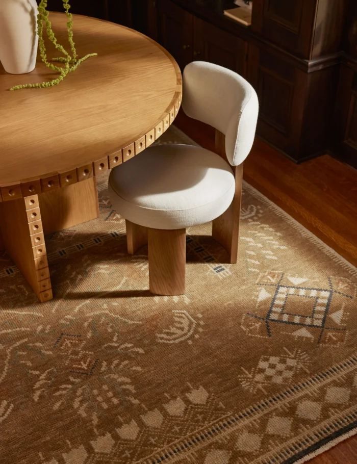 Traditional hand knotted wool rug for living room