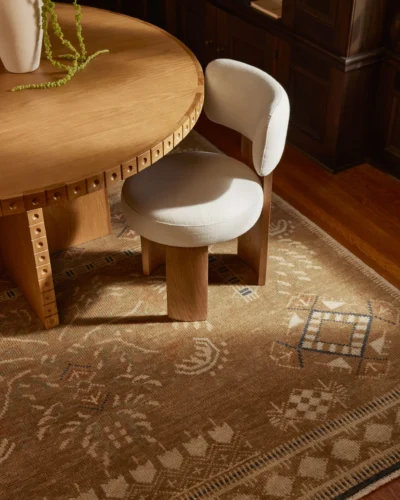 Traditional hand knotted wool rug for living room