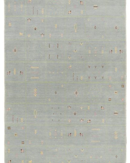 Luxury Handwoven Light Grey Modern Tribal Rug for Living Room & Bedroom | Premium Soft Carpet | Minimalist Home Decor Area Rug