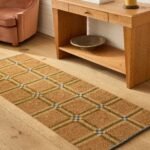 Tan Checkered Hand Tufted Wool Rug | Modern Wool Rug | Aarish Rugs - Image 4