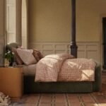 Tan Checkered Hand Tufted Wool Rug | Modern Wool Rug | Aarish Rugs - Image 5